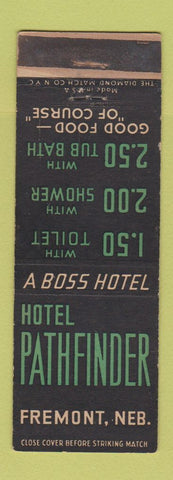 Matchbook Cover - Hotel Pathfinder Fremont NE