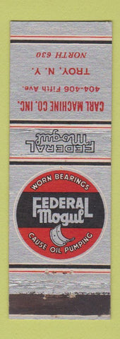 Matchbook Cover - Federal Mogul Bearings Carl Machine Troy NY