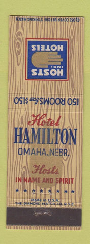 Matchbook Cover - Hotel Hamilton Omaha NE