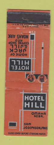 Matchbook Cover - Hotel Hill Omaha NE Deco