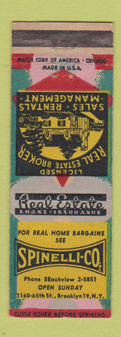 Matchbook Cover - Spinelli Real Estate Brooklyn NY
