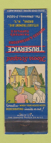 Matchbook Cover - Truservice Painters Decorators Supply Bronx NY WEAR