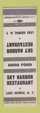 Matchbook Cover - Sky Harbor Restaurant Lake George NY