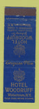 Matchbook Cover - Hotel Woodruff Watertown NY