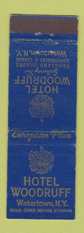 Matchbook Cover - Hotel Woodruff Watertown NY