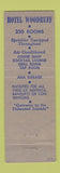 Matchbook Cover - Hotel Woodruff Watertown NY