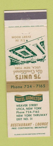 Matchbook Cover - Motel Hamilton Utica NY