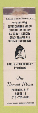 Matchbook Cover - The Nomad Motel Potsdam NY WEAR