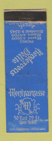 Matchbook Cover - Montparnasse New York City WEAR