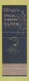 Matchbook Cover - Whyte's Restaurant New York City
