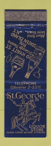 Matchbook Cover - St George Liquor Store Staten Island NY