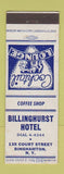 Matchbook Cover - Billinghurst Hotel Binghamton NY