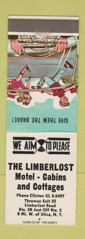 Matchbook Cover - Limberlost Motel Cabins Utica NY