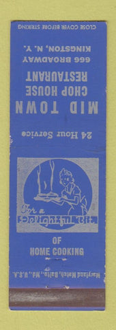 Matchbook Cover - Mid Town Chop House Restaurant Kingston NY WEAR