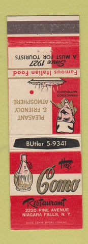 Matchbook Cover - Como Restaurant Niagara Falls NY Italian Antonacci