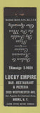 Matchbook Cover - Lucky Empire Restaurant pizza Bronx NY