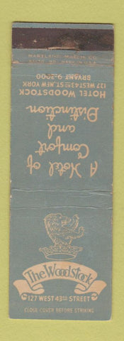 Matchbook Cover - Woodston Hotel New York City WORN