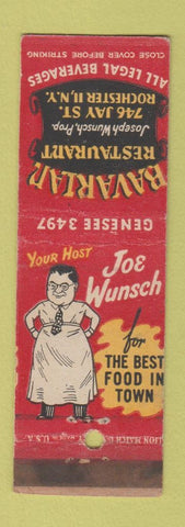 Matchbook Cover - Bavarian Resetaurant Rochester NY WEAR