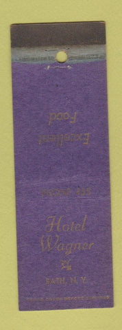 Matchbook Cover - Hotel Wagner Bath NY low phone # WORN
