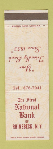 Matchbook Cover - First National Bank Rhinebeck NY