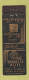 Matchbook Cover - Woodlock Hotel Auburn NY