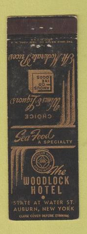 Matchbook Cover - Woodlock Hotel Auburn NY