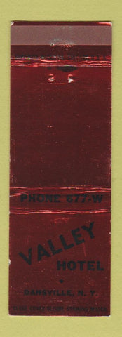 Matchbook Cover - Valley Hotel Dansville NY RED