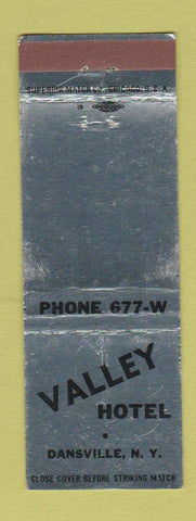 Matchbook Cover - Valley Hotel Dansville NY SILVEr