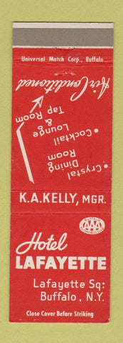 Matchbook Cover - Hotel Lafayette Buffalo NY