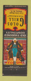 Matchbook Cover - Golos Grill Elmira NY