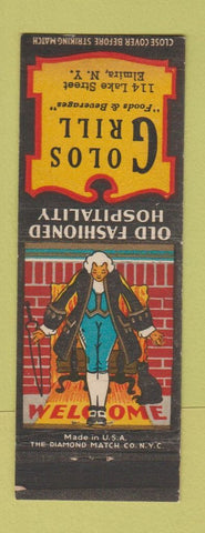 Matchbook Cover - Golos Grill Elmira NY