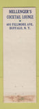 Matchbook Cover - Mellenger's Cocktail Lounge Buffalo NY