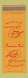 Matchbook Cover - Laube Restaurants Buffalo NY