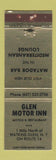 Matchbook Cover - Glen Motor Inn Watkins Glen NY