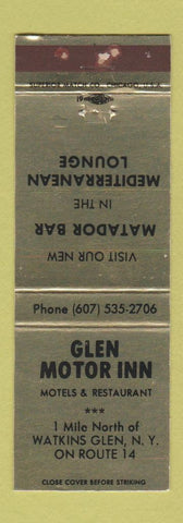 Matchbook Cover - Glen Motor Inn Watkins Glen NY