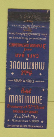 Matchbook Cover - Hotel Martinique New York City WEAR
