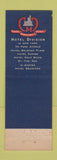 Matchbook Cover - Hotel Belmont Plaza New York City Glass Hat