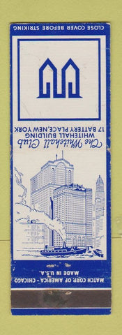 Matchbook Cover - Whitehall Club New York City