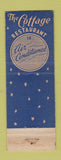 Matchbook Cover - The Cottage Restaurant New York City