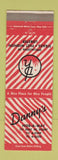 Matchbook Cover - Danny's Hide A Way New York City CREASE