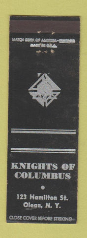 Matchbook Cover - Knights of Columbus Olean NY WEAR