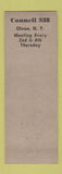 Matchbook Cover - Knights of Columbus Olean NY WEAR