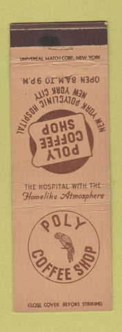 Matchbook Cover - Poly Coffee Shop New York City