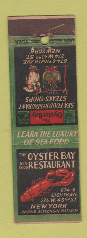 Matchbook Cover - Oyster Bay Restaurant New York City WEAR