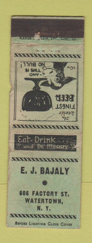Matchbook Cover - EJ Bajaly Watertown NY bar? WORN