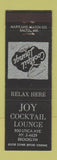 Matchbook Cover - Joy Cocktail Lounge Brooklyn NY