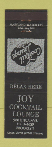 Matchbook Cover - Joy Cocktail Lounge Brooklyn NY