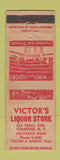 Matchbook Cover - Victor's Liquor Store Syracuse NY WORN
