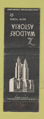 Matchbook Cover - Waldorf Astoria New York City hotel WEAR