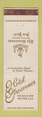 Matchbook Cover - Hotel Grosvenor New York City